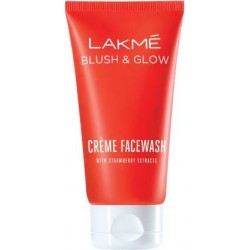 Lakme Blush and Glow Strawberry Extracts Creme Face Wash  (50 g)