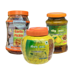 PATANJALI PICKLE COMBO (AMLA + LEMON + GARLIC PICKLE)