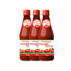 PATANJALI TOMATO KETCHUP WITH ONION GARLIC 500 GM (PACK OF 3)