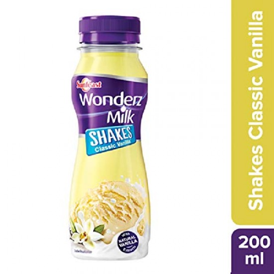 Sunfeast Wonderz Milk Shakes, Vanilla, 200ml