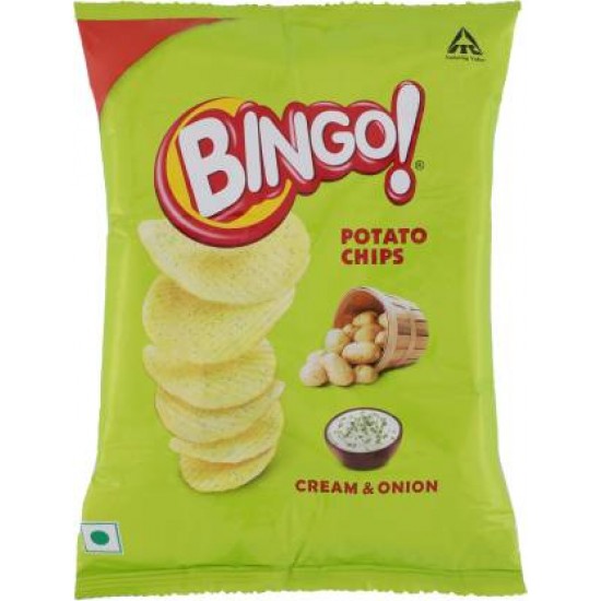 Bingo Yumitos Cream and Onion Potato Chips  (52 g)